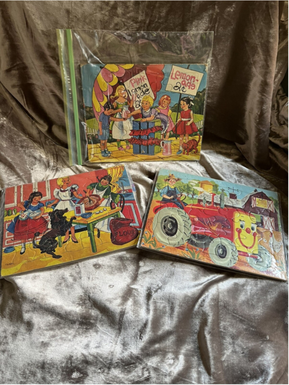 RARE 3 Vtg SIFO 2 from 1961 & the train one is 1954 /GOLDEN PRESS PUZZLES